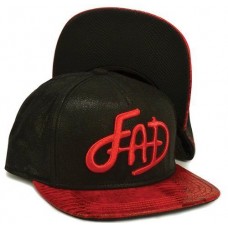 Flat Fitty FAD Strapback Cap Hat  Black and Red  One Size  eb-03693812